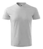 V-neck póló unisex világosszürke melírozott M