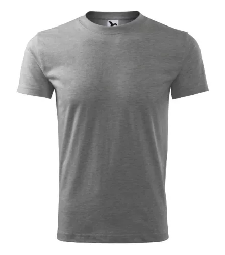 Classic New póló férfi sötétszürke melírozott 2XL