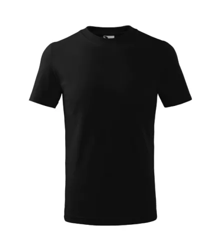 Basic póló gyerek fekete 146 cm/10 éves