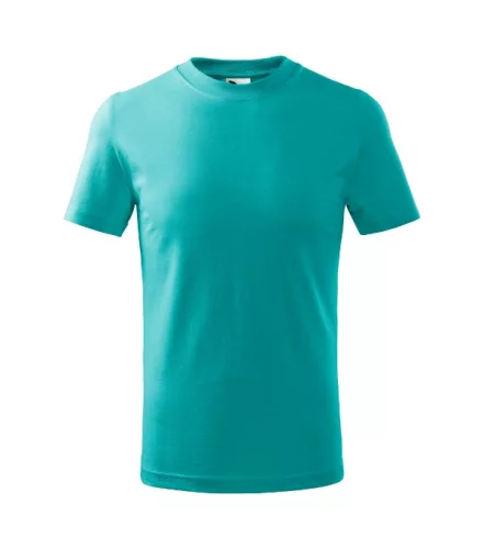 Basic póló gyerek smaragdzöld 158 cm/12 éves