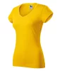 Fit V-neck póló női sárga S