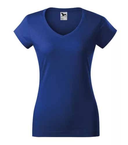 Póló női Fit V-neck 162 királykék XL méret
