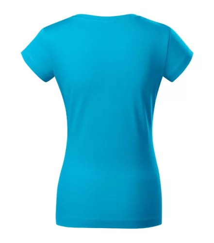 Fit V-neck póló női türkiz S