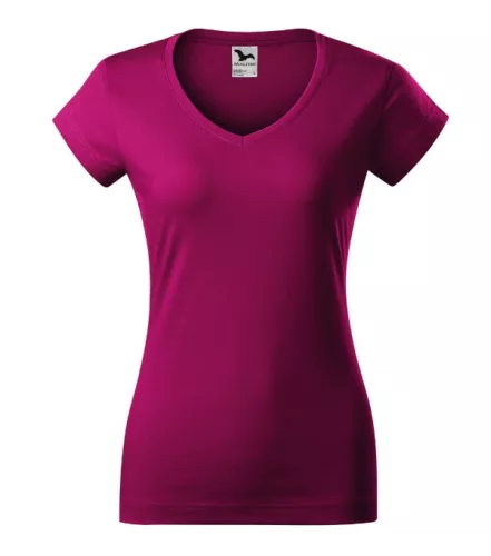 Póló női Fit V-neck 162 fukszia M méret