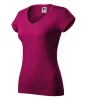 Póló női Fit V-neck 162 fukszia L méret
