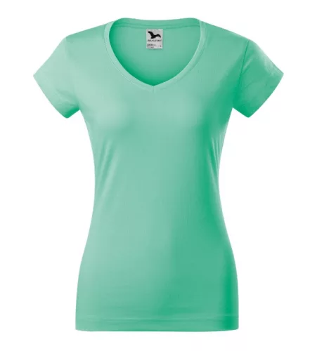 Póló női Fit V-neck 162 menta 2XL méret