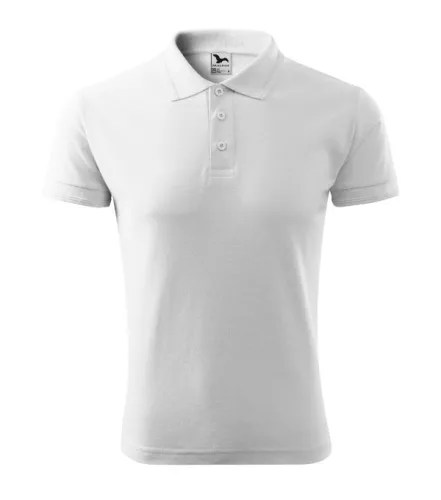 Pique Polo galléros póló férfi fehér 5XL