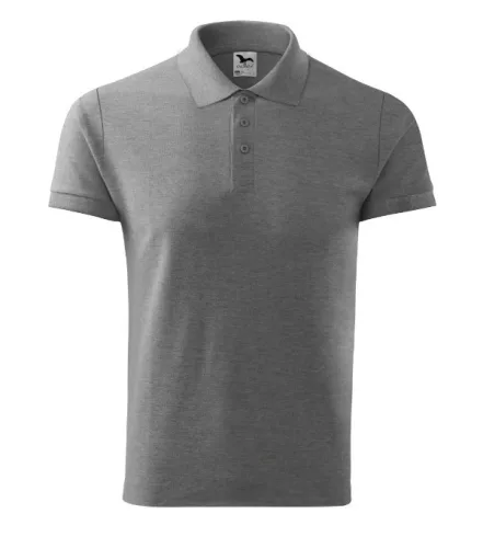 Cotton galléros póló férfi sötétszürke melírozott 2XL