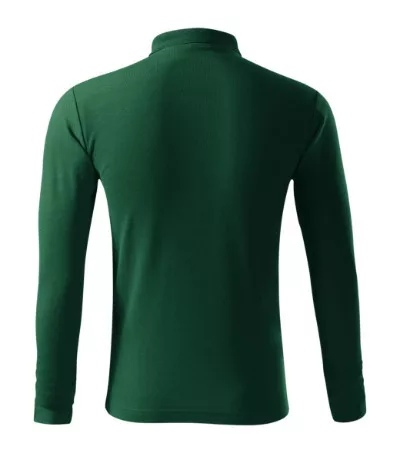 Pique Polo LS galléros póló férfi dark green XL