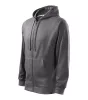 Trendy Zipper felső férfi acélszürke M
