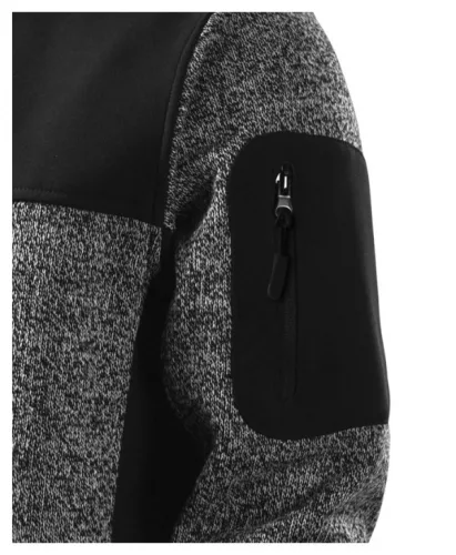 Softshell kabát férfi Casual 550 kötött melanzs szürke S méret