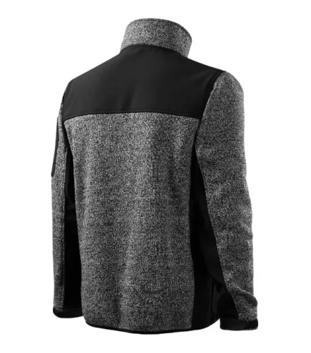 Softshell kabát férfi Casual 550 kötött melanzs szürke L méret