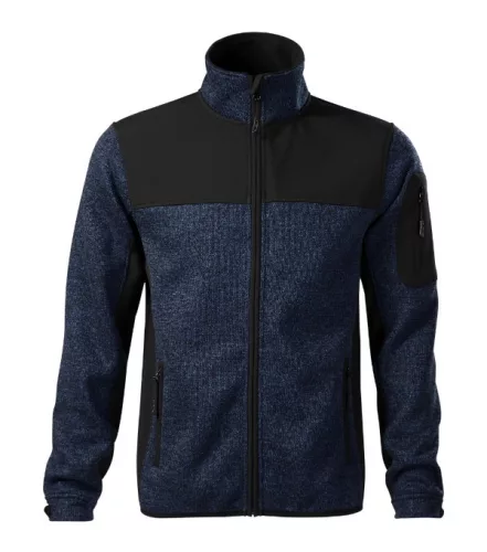 Softshell kabát férfi Casual 550 kötött melanzs kék S méret