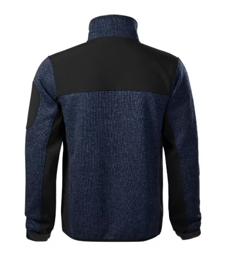 Softshell kabát férfi Casual 550 kötött melanzs kék S méret