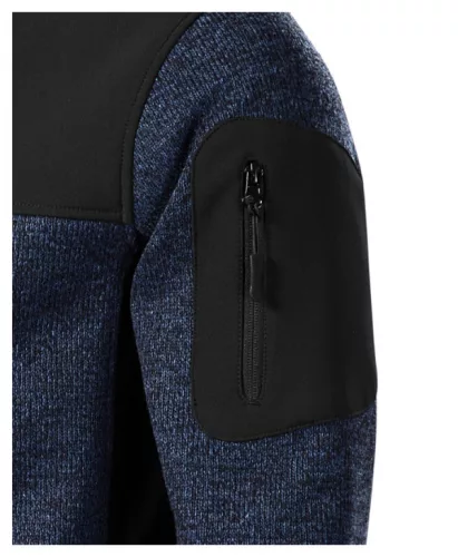 Softshell kabát férfi Casual 550 kötött melanzs kék S méret