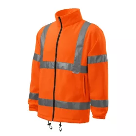   Polár unisex HV Fleece Kabát 5V1 fluoreszkáló narancssárga M méret