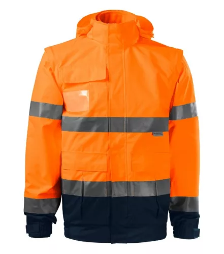 Kabát unisex HV Guard 4 in 1 5V2 fluoreszkáló narancssárga XL méret