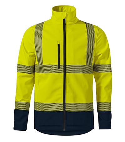 Softshell kabát unisex HV Drop 5V3 fluoreszkáló sárga M méret
