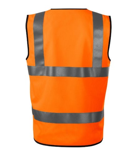 Biztonsági mellény unisex HV Bright 9V3 fluoreszkáló narancssárga M méret