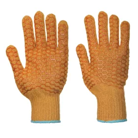 Cikkcakkos kesztyű narancs L