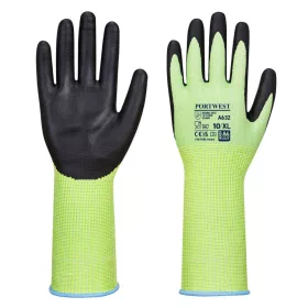   Zöld vágásbiztos kesztyű hosszú mandzsetta Green/Black L