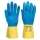 Duplán Mártott Latex kesztyű Yellow/Blue S