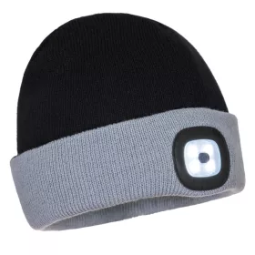 Két tónusú LED újratölthető sapka Black/Grey