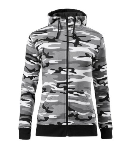 Felső női Camo Zipper C20 szürke terepszín L méret