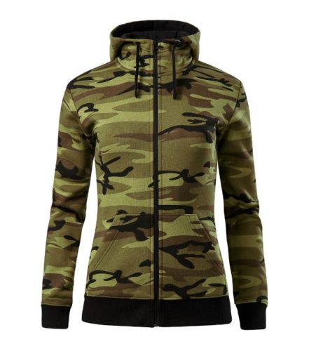 Felső női Camo Zipper C20 zöld terepszín 2XL méret