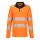 DX4 Hi-Vis cipzáras póló L/S Orange/Black L