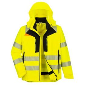 DX4 Hi-Vis 4 az 1-ben kabát Yellow/Black S