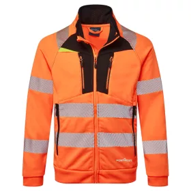 DX4 Hi-Vis kapucnis cipzáras pulóver Orange/Black 4XL