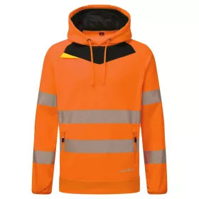 DX4 Hi-Vis kapucnis pulóver Orange/Black 4XL