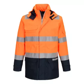   Bizflame Rain+ Hi-Vis Light Arc lángálló kabát Orange/Navy L