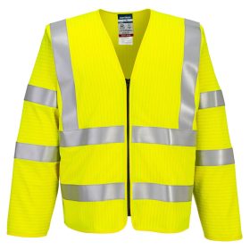  Bizflame Hi-Vis FR hosszú ujjú cipzáras mellény sárga S/M