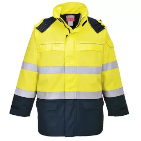 Bizflame Rain+ Hi-Vis Arc lángálló kabát Yellow/Navy L