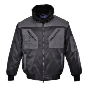 Kéttónusú pilóta kabát Black/Grey S