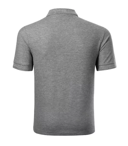 Galléros póló férfi Reserve R22 sötétszürke melírozott XL méret