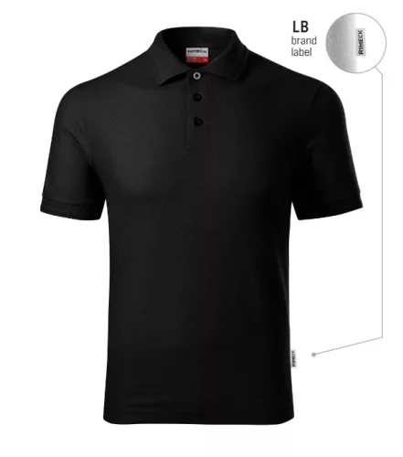Reserve galléros póló férfi fekete 01 (brand label) S
