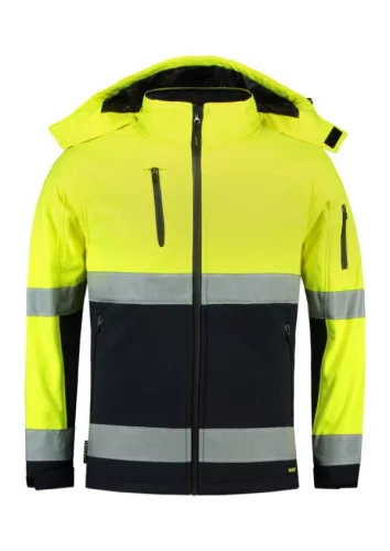 Softshell kabát unisex Bi-color EN ISO 20471 Softshell T52 fluoreszkáló sárga 3XL méret